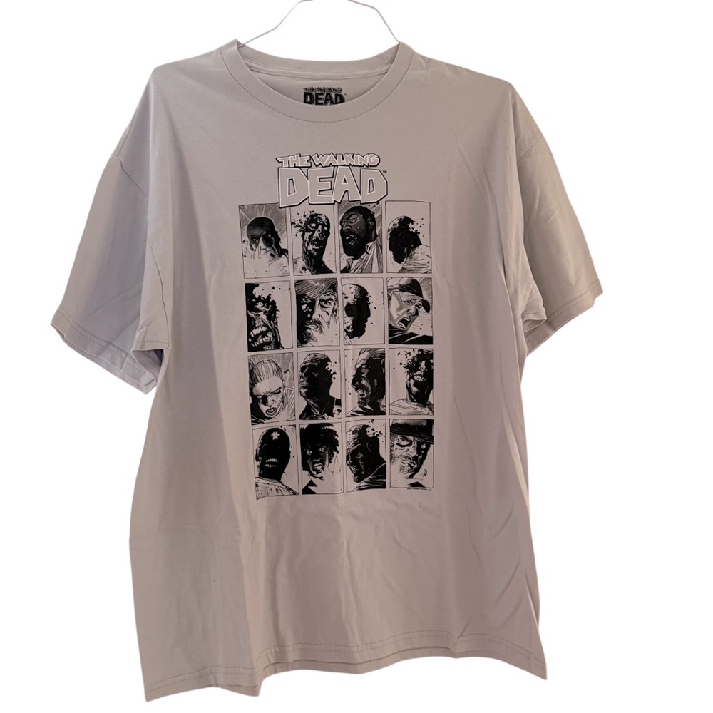 The Walking Dead The Face Men’s Graphic T Shirt Size XXL Grey Crew Neck